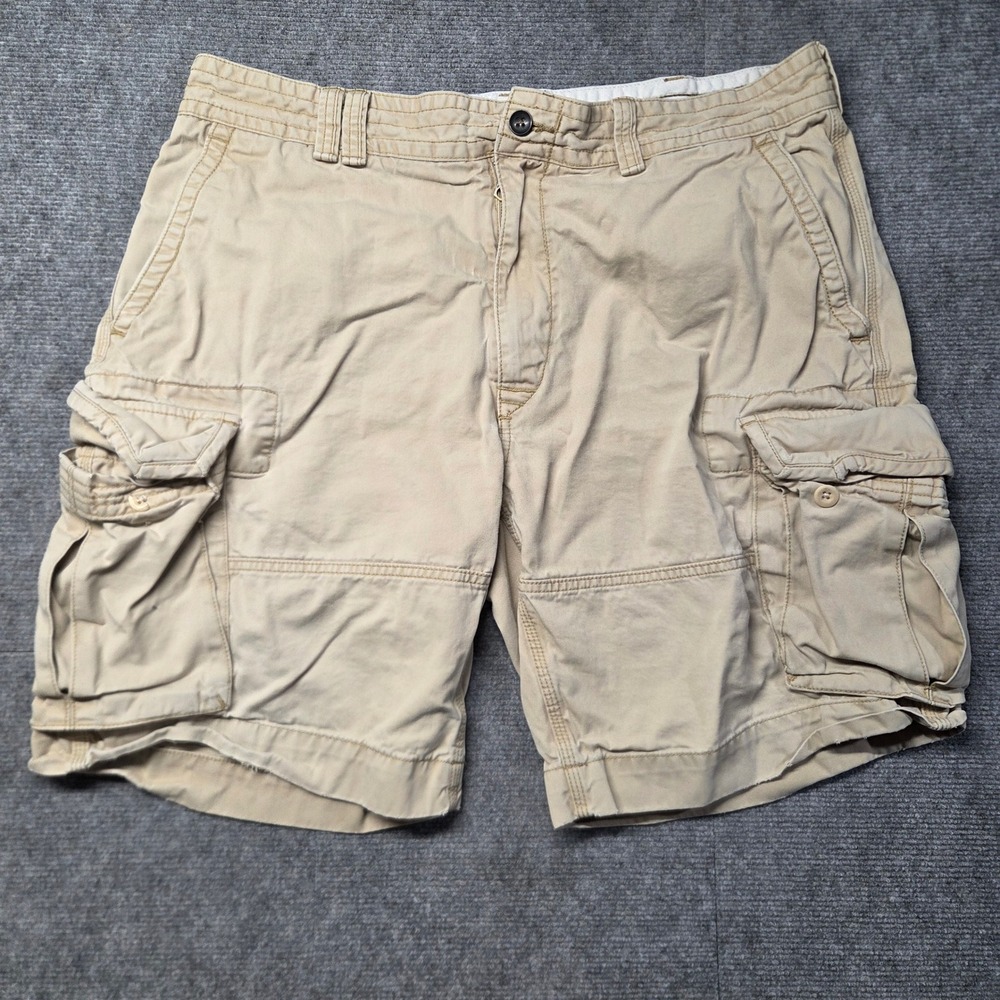 Polo Ralph Lauren Mens Cargo Shorts Tan Khaki Cotton Twill Utility Size 38